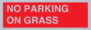 NO PARKING ON GRASS